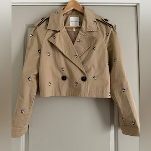 AVEC LES FILLES - cropped embroidered jacket